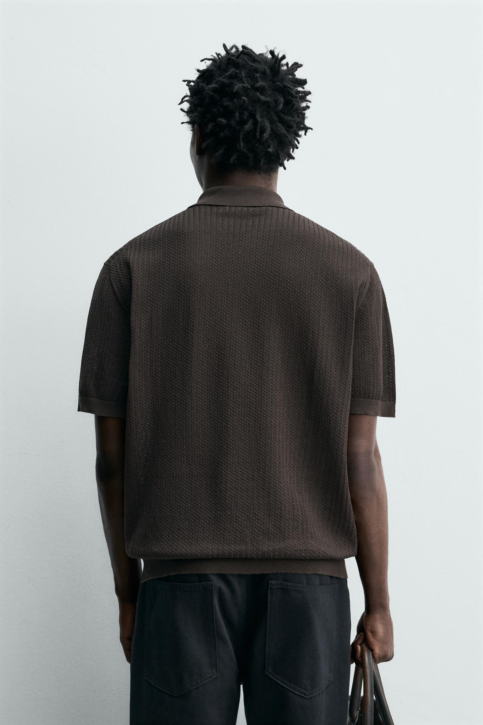 POLO REGULAR FIT EN MAILLE STRUCTURÉE